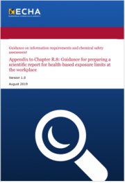 ECHA | Guidance exposure limits at the workplace