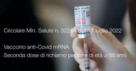 Circolare Min. Salute n. 32264 dell'11 luglio 2022 Circolare Min. Salute n. 32264 dell'11 luglio 2022