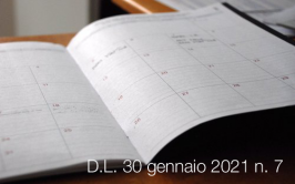 Decreto-Legge 30 gennaio 2021 n. 7 Decreto-Legge 30 gennaio 2021 n. 7