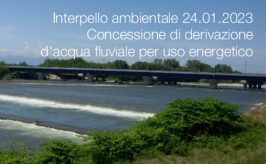 Interpello ambientale 24.01.2023 - Concessione di derivazione d'acqua fluviale per uso energetico Interpello ambientale 24.01.2023 - Concessione di derivazione d'acqua fluviale per uso energetico