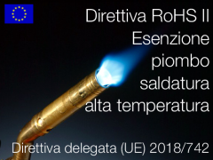 Direttiva delegata (UE) 2018/742 | Modifica All. III Direttiva RoHS II