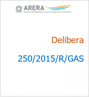 Delibera 250/2015/R/GAS