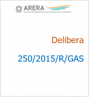 Delibera 250/2015/R/GAS Delibera 250/2015/R/GAS