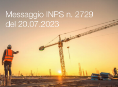 Messaggio INPS numero 2729 del 20.07.2023 Messaggio INPS numero 2729 del 20.07.2023