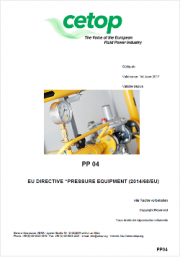 Pressure equipment paper PED directive 2014/68/EU