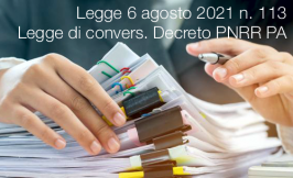 Legge 6 agosto 2021 n. 113