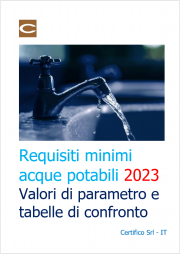 Requisiti minimi acque potabili / Tabella di confronto 2023