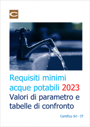 Requisiti minimi acque potabili / Tabella di confronto 2023 Requisiti minimi acque potabili / Tabella di confronto 2023