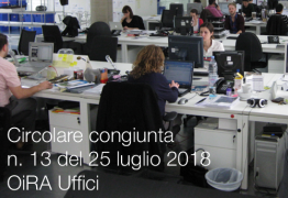 Circolare congiunta n. 13 del 25 luglio 2018 | OiRA Uffici