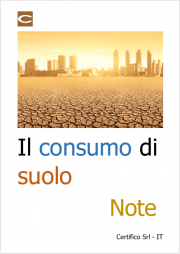 Il consumo di suolo - Note