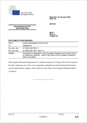 Proposta regolamento macchine - Lettera al presidente Commissione IMCO 25.01.2023