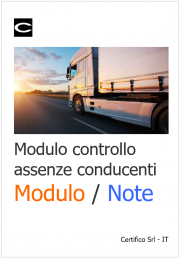 Modulo di controllo delle assenze dei conducenti Modulo di controllo delle assenze dei conducenti