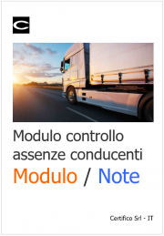 Modulo di controllo delle assenze dei conducenti