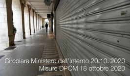 Circolare Ministero dell'Interno 20 Ottobre 2020 Circolare Ministero dell'Interno 20 Ottobre 2020