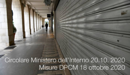 Circolare Ministero dell'Interno 20 Ottobre 2020