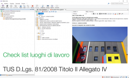 Check list Luoghi di lavoro: TUS Titolo II Allegato IV