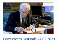 Comunicato Quirinale 24.02.2023