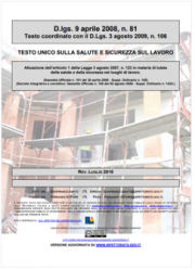 Testo Unico Sicurezza D. Lgs. 81/2008 - 07.2018