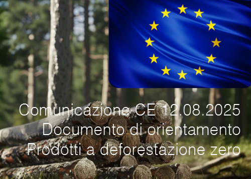 Comunicazione CE 12.08.2025 Documento di orientamento  Prodotti a deforestazione zero