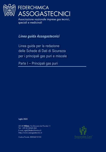 Linea guida Assogastecnici redazione Schede di Dati di Sicurezza / Gas puri e miscele