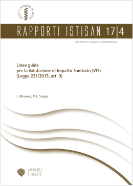 Linee guida VIS Valutazione impatto sanitario