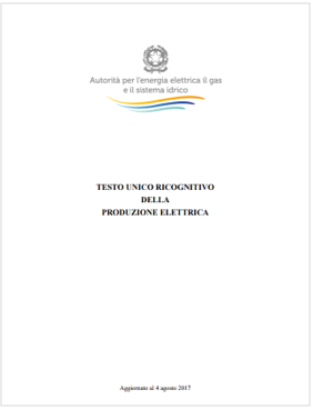 Testo unico ricognitivo della produzione elettrica (TUP)