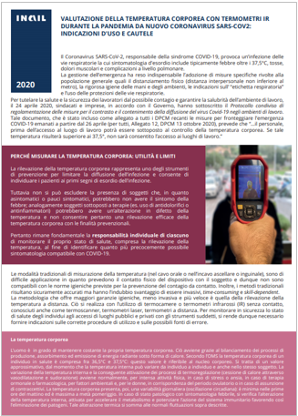 Covid-19 | termometri infrarossi: scheda informativa uso corretto