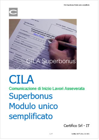 CILA Superbonus Modulo unico CILA Superbonus Modulo unico