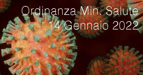 Ordin. Ministero della Salute 14 gennaio 2022