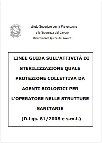 Linee guida attivit sterilizzazione Protezione collettiva operatore sanitario Linee guida attivit sterilizzazione Protezione collettiva operatore sanitario