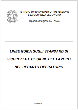 Linee guida standard di sicurezza igiene del lavoro reparto operatorio