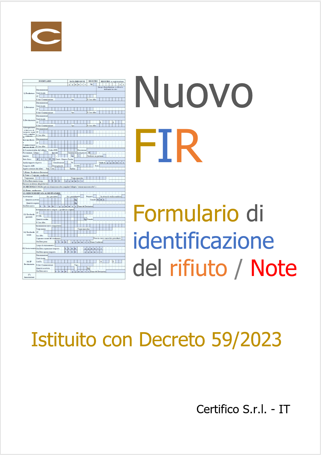 Nuovo modello FIR Nuovo modello FIR