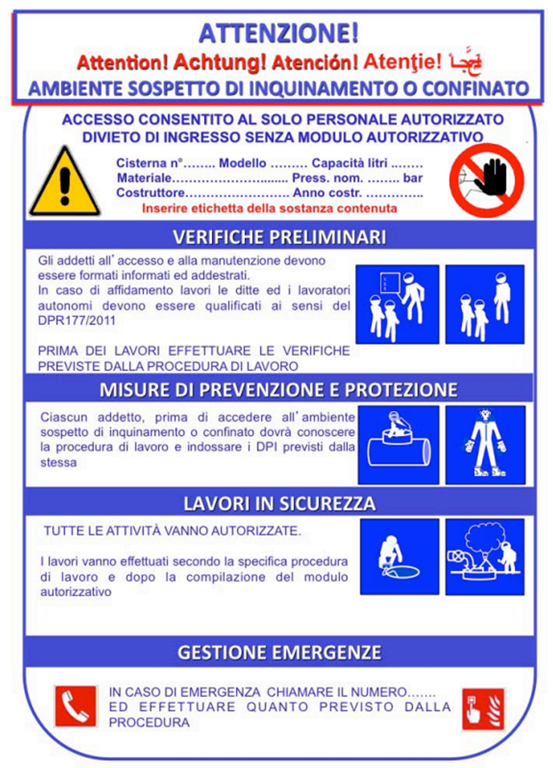 Celle frigorifere e locali a basse T Tempi di permanenza e pause Cartello Celle frigorifere e locali a basse T Tempi di permanenza e pause Cartello