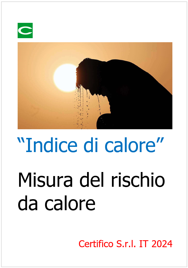 "Indice di calore": Misura del rischio da calore