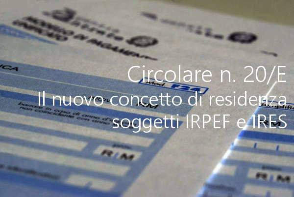 Circolare n. 20/E