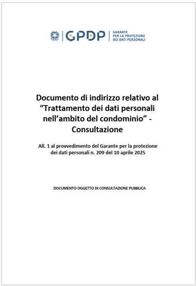 Linee guida sul trattamento dei dati personali nell'ambito del condominio
