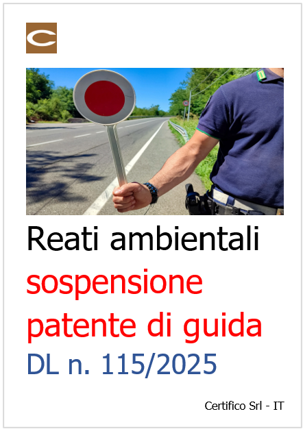 Reati ambientali e sospensione della patente di guida DL n. 115/2025