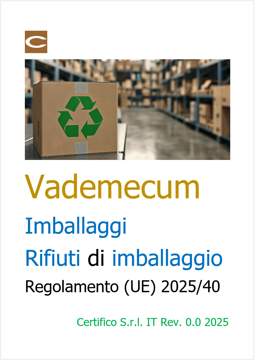 Vademecum Imballaggi / Rifiuti di imballaggio | Regolamento (UE) 2025/40