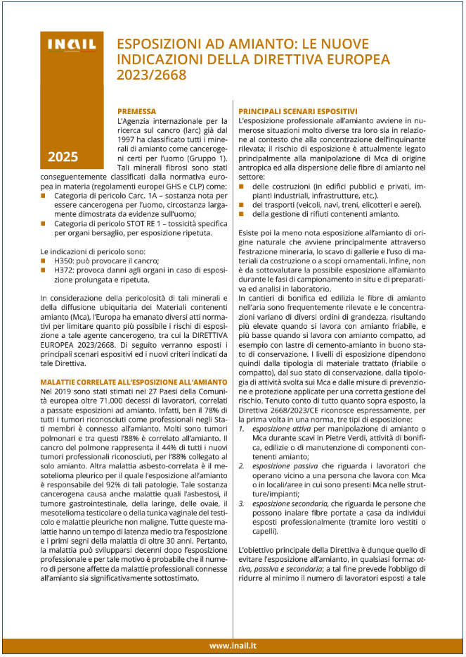 Esposizione ad amianto