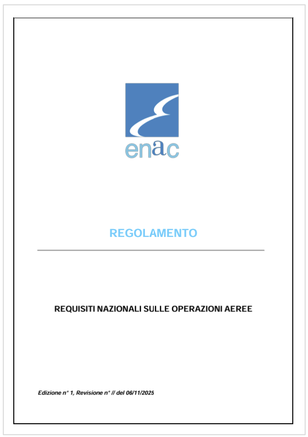 Regolamento Requisiti nazionali sulle operazioni aeree