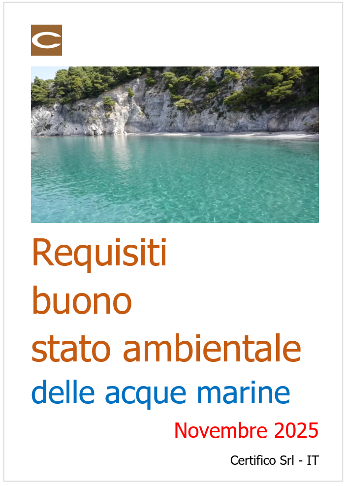 Requisiti buono stato ambientale delle acque marine / Aggiornamento Novembre 2025