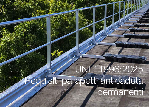 UNI 11996:2025 Requisiti parapetti anticaduta  permanenti