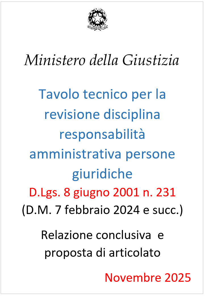 Relazione riforma D.Lgs. 231 2001- Tavolo Tecnico Nov. 2025