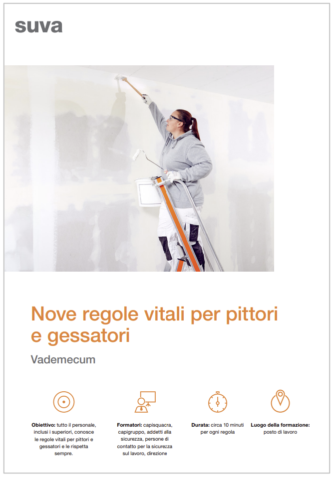 Vademecum Nove regole vitali per pittori e gessatori SUVA