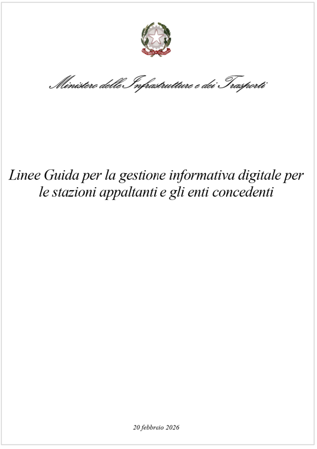 Linee Guida gestione informativa digitale stazioni appaltanti / enti concedenti