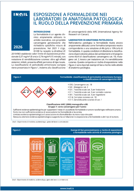 Esposizione a formaldeide nei laboratori di anatomia patologica