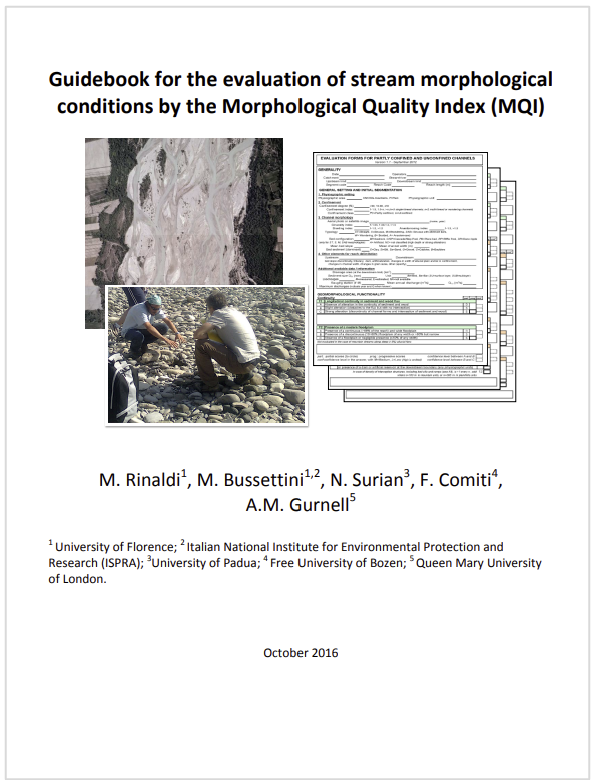 Guidebook for the evaluation of stream morphological conditions by the Morphological Quality Index (MQI)