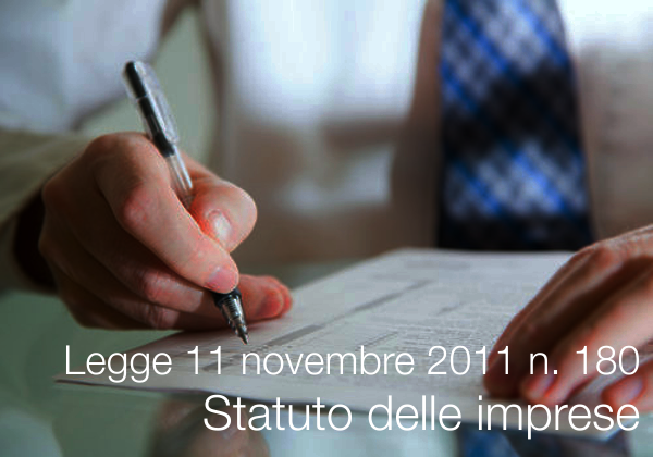 Legge 11 novembre 2011 n. 180 / Statuto delle imprese