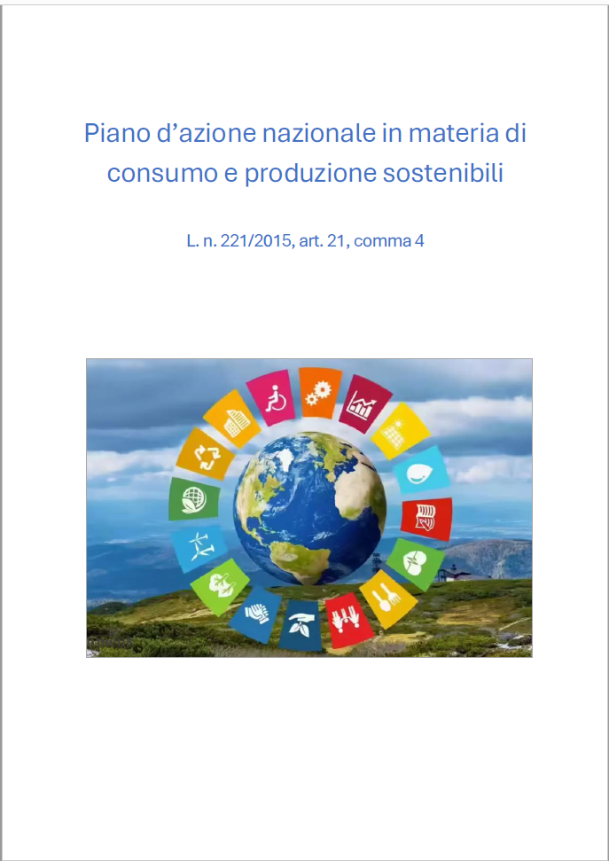 Piano d’Azione Nazionale per il Consumo e la Produzione Sostenibile (PAN CPS) 