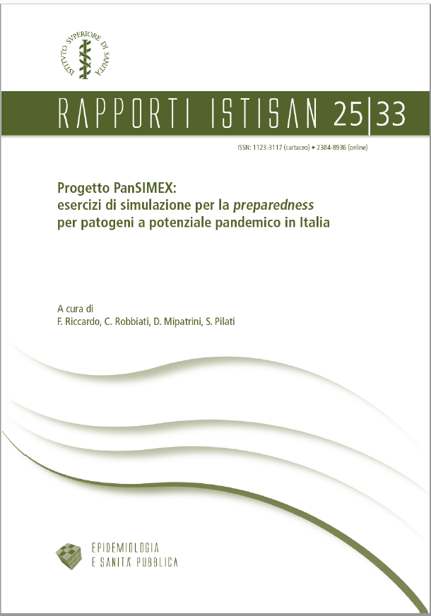 Rapporto ISTISAN 25/33 - Progetto PanSIMEX